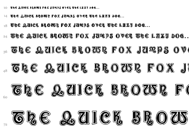ManuScript Caps font waterfall